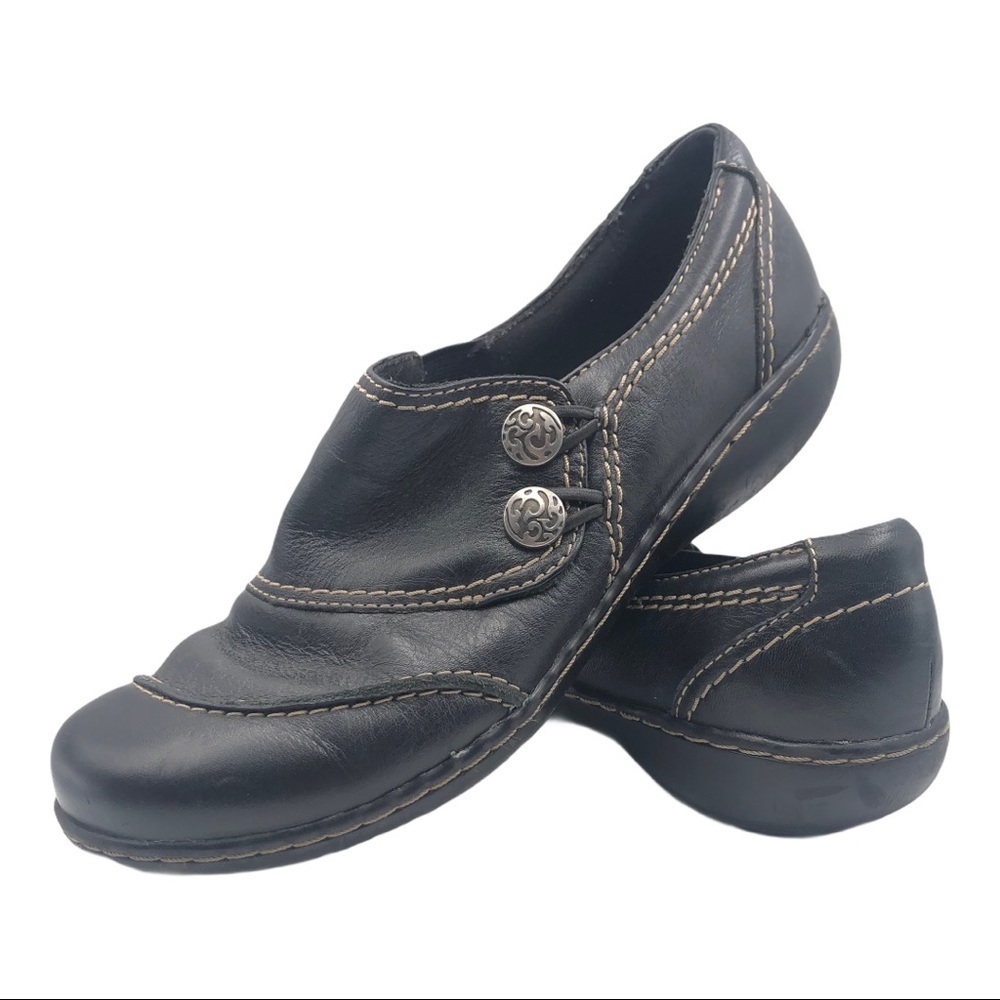 Clarks Women's "Ashland Alpine" Black Leather 7.5M